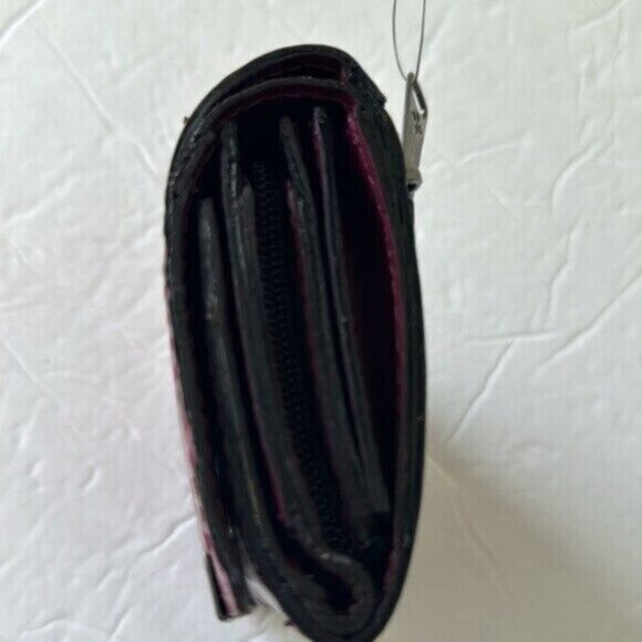 Patricia Nash Wallet Cametti Leather Tooled RFID trifold Magenta Purple - Picture 7 of 14